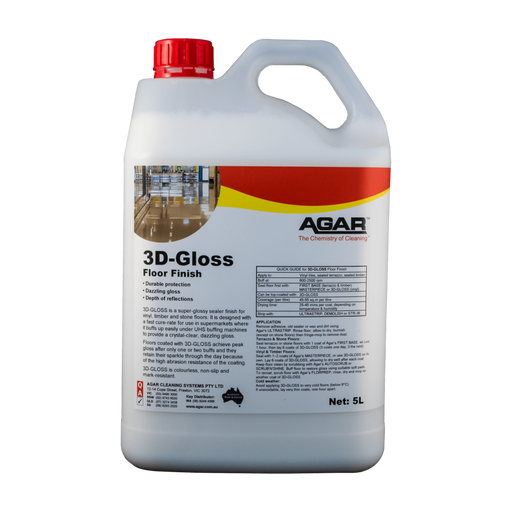 Agar 3D-Gloss Floor Finish container on a white background