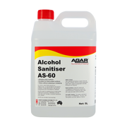 5-liter bottle of Agar Alcohol Sanitiser AS-60 on a white background