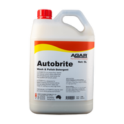 Large container of Autobrite wash and polish detergent with Agar branding on a white background