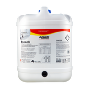 Large white container of Agar bleach on a white background