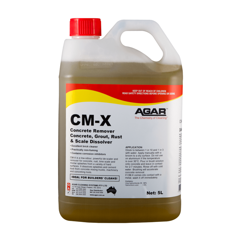 AGAB CM-X concrete remover bottle on a white background