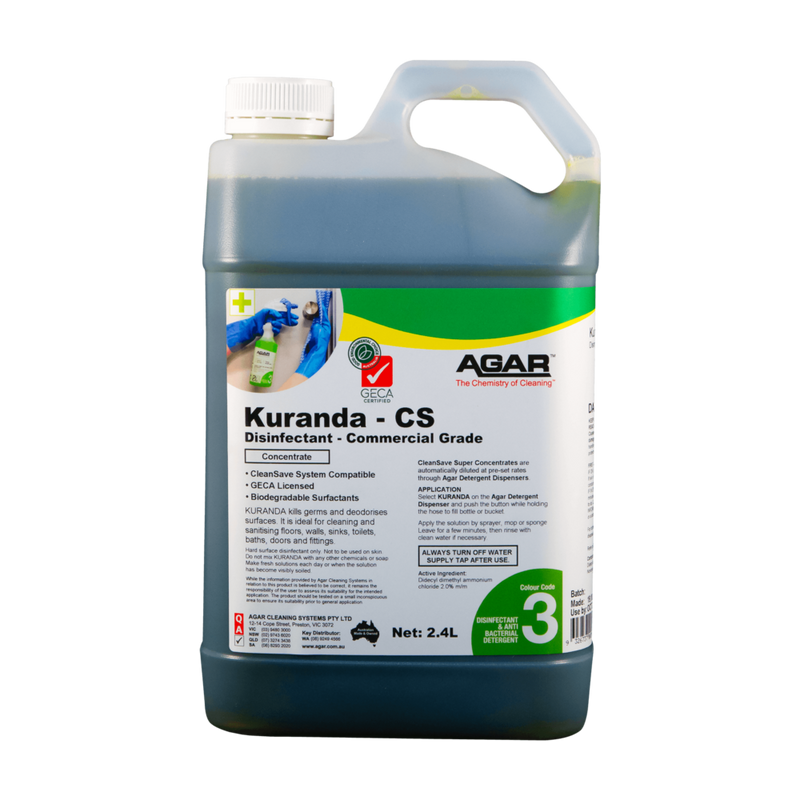 Agar Kuranda-CS disinfectant container on a white background