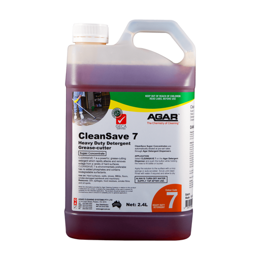 AGAR CleanSave 7 heavy-duty detergent container on a white background