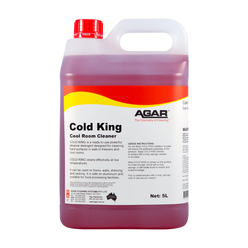 5L container of Agar Cold King Cool Room Cleaner on a white background