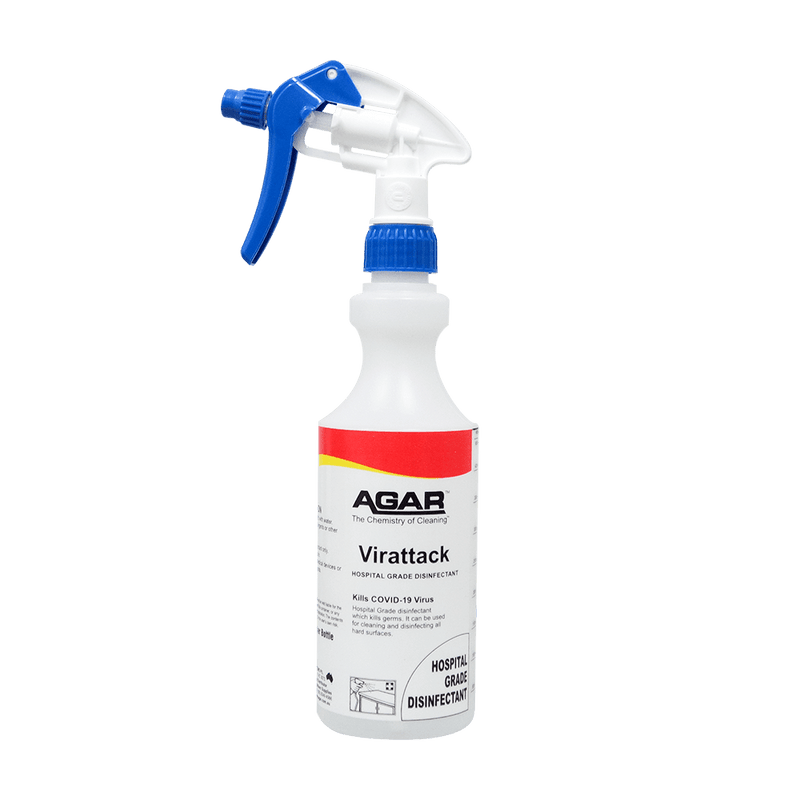 Spray bottle labeled 'Agar Virattack' on a white background