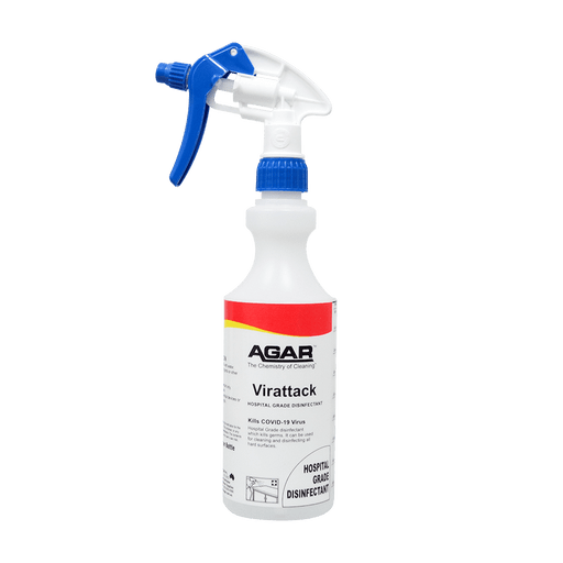 Spray bottle labeled 'Agar Virattack' on a white background