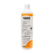 Agar cleaning product bottle on a black background