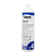 Agar Sequal toilet and bathroom cleaner bottle on a white background