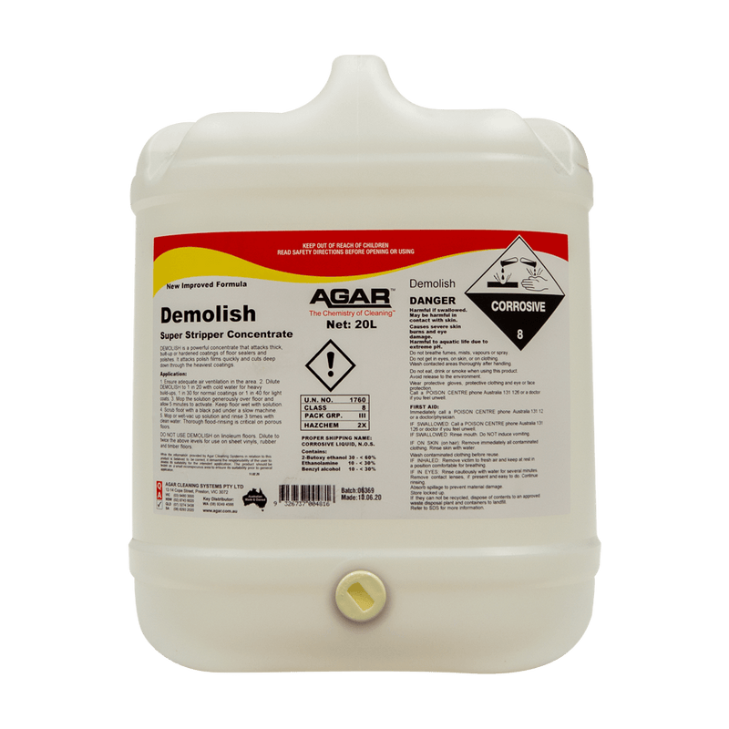 White container of Agar Demolish Super Stripper Concentrate on a white background