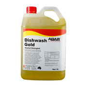 5L container of Dishwash Gold neutral detergent with AGAR branding on a white background