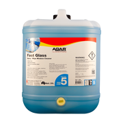 Large container of Agar Fast Glass window cleaner on a white background