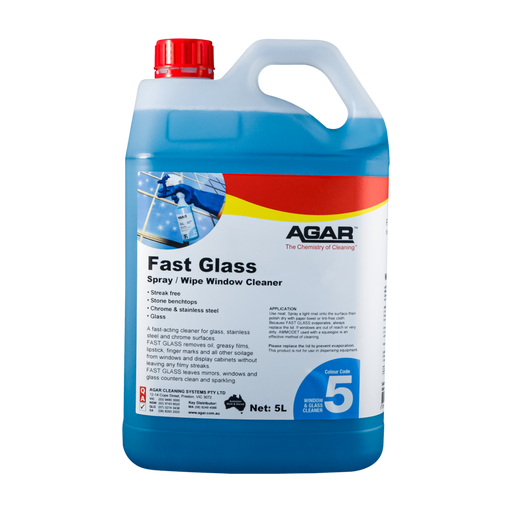 Agar Fast Glass window cleaner bottle on a white background