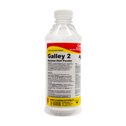 Bottle of Galley 2 Machine Dish Powder with a clear label on a white background