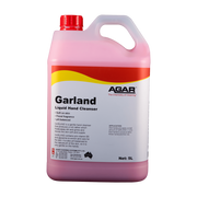 5L container of Agar Garland Liquid Hand Cleanser on a white background