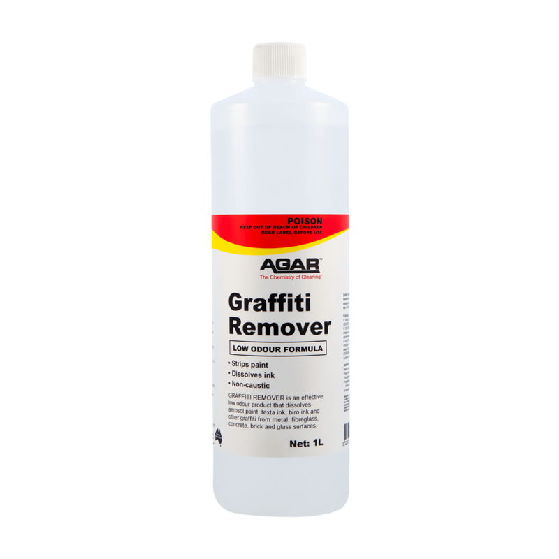 Bottle of Agar Graffiti Remover on a white background