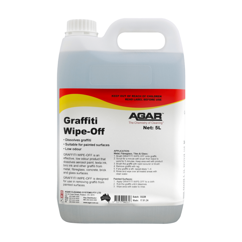 Agar Graffiti Wipe-Off cleaning solution container on a white background