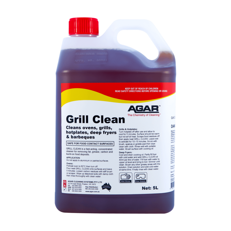 5-liter bottle of Agar Grill Clean on a white background