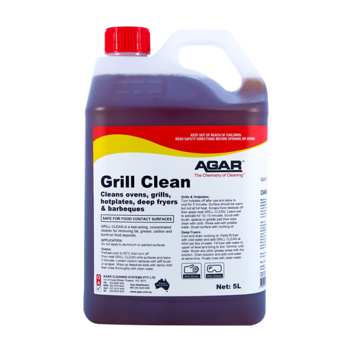 5-liter bottle of Agar Grill Clean on a white background