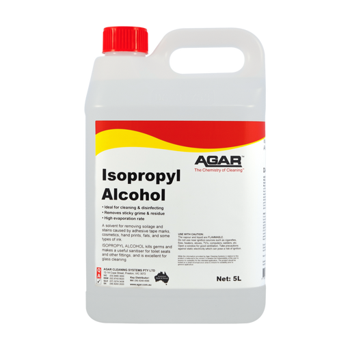5-liter container of Isopropyl Alcohol with Agar branding on a white background