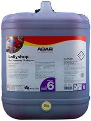 Large container of Agar Lollyshop Air Freshener Detergent with label