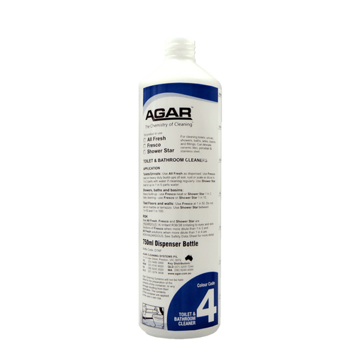 Agar cleaning product bottle on a white background