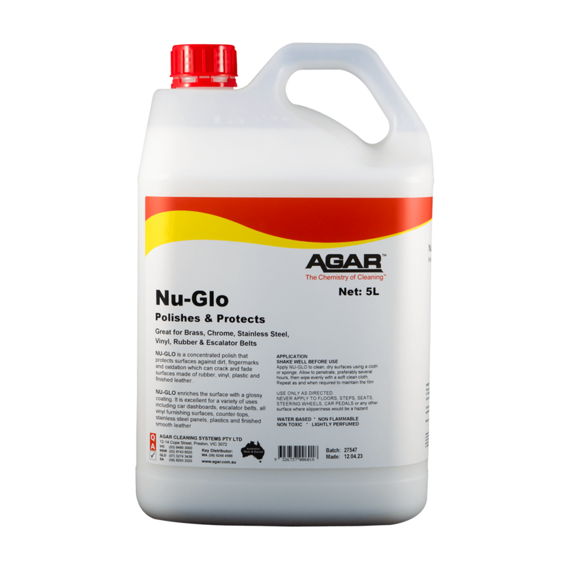 Agar Nu-Glo polish container on a white background