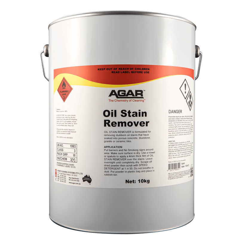 Agar Oil Stain Remover container on a white background