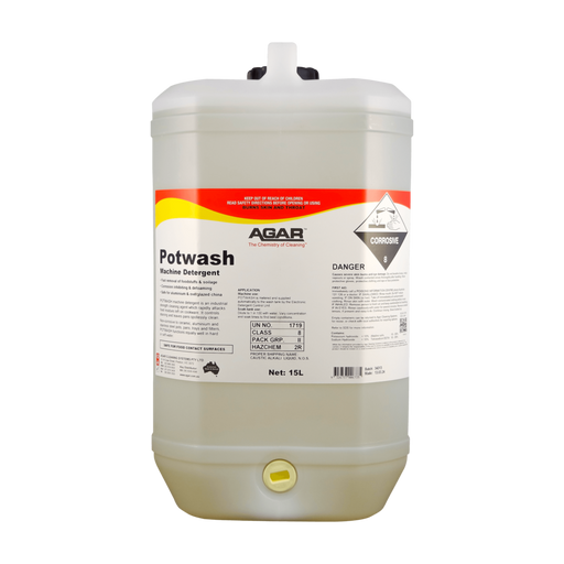 Agar Potwash machine detergent container on a white background