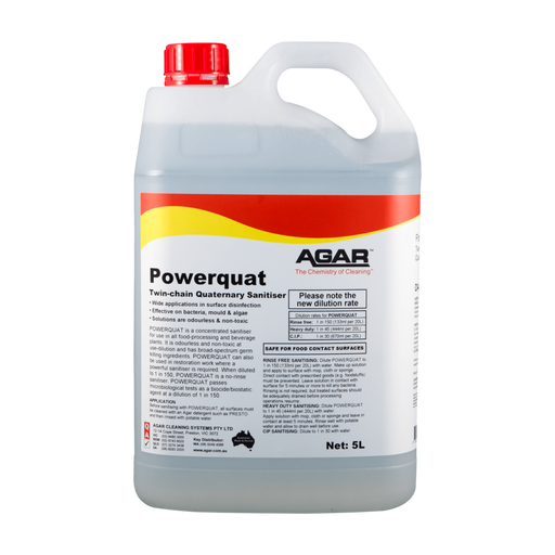 AGAB Powerquat sanitizer container on a white background