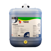 Agar Sequal toilet bowl and urinal cleaner container on a white background