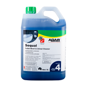 5L bottle of Agar Sequal Toilet Bowl & Urinal Cleaner on a white background