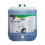 Large container of Agar Shower Star shower and washroom cleaner on a white background