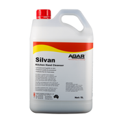5L bottle of Agar Silvan Kitchen Hand Cleanser on a white background