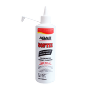Bottle of Agar Softie chlorinated creamy cleanser on a white background