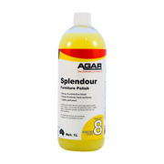 Bottle of Agar Splendour Furniture Polish on a white background