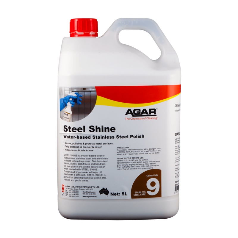 Agar Steel Shine stainless steel polish container on a white background