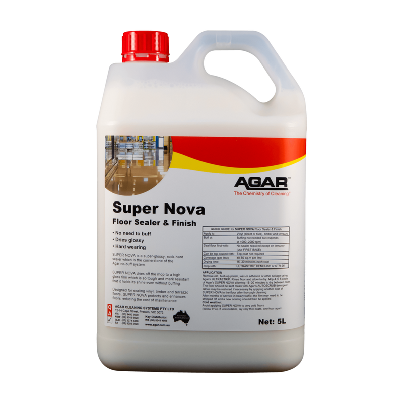 Agar Super Nova floor sealer and finish container on a white background