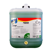 Green container of Agar Tango Disinfectant on a white background