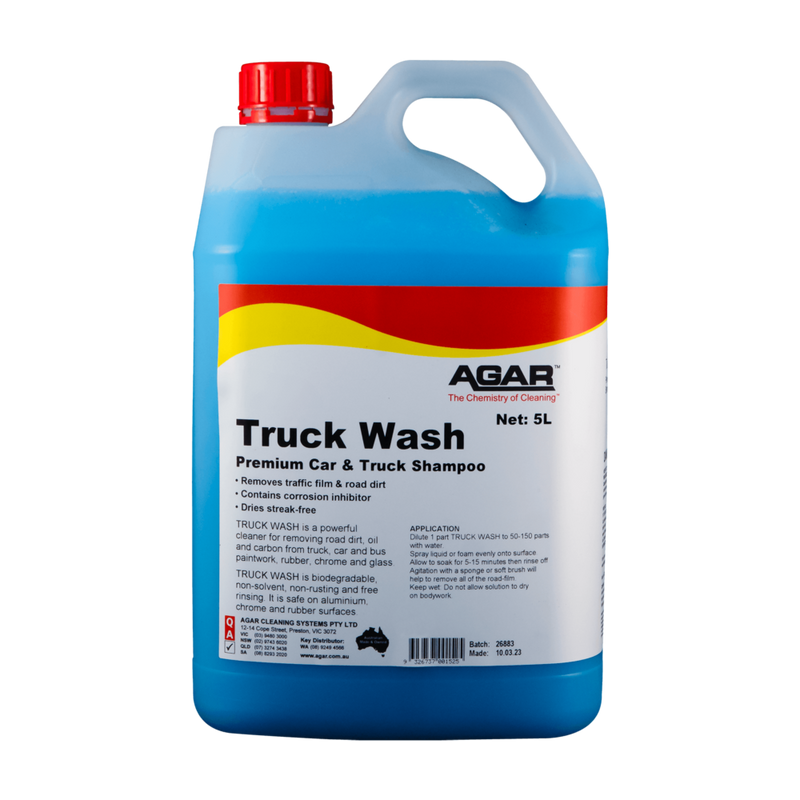 Agar Truck Wash car shampoo container on a white background