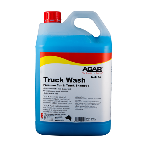 Agar Truck Wash car shampoo container on a white background