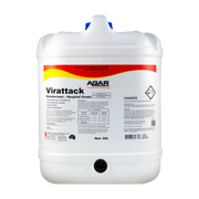 White container of Agar Virattack Disinfectant on a white background