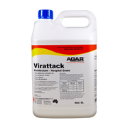 5L container of Virattack disinfectant with Agar branding on a white background