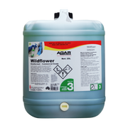 Large container of Agar Wildflower disinfectant on a white background