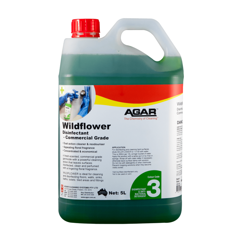 5L container of Agar Wildflower Disinfectant on a white background
