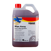 Agar Wipe Away spray and wipe detergent container on a white background