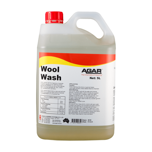 Jug of Agar Wool Wash on a white background